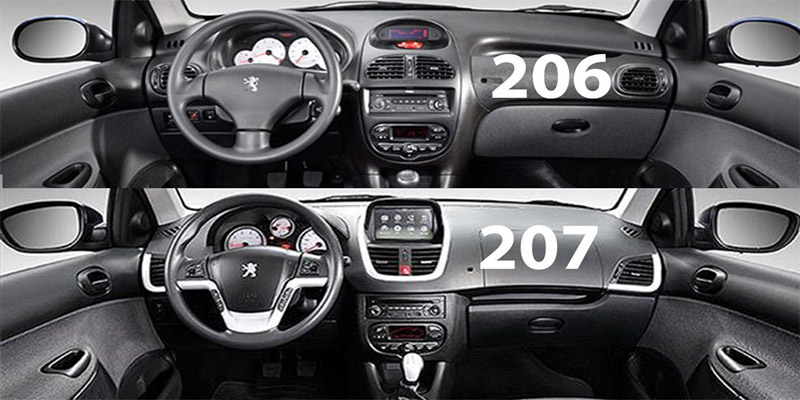 مقایسه 206 و 207 از نظر طراحی داخلی